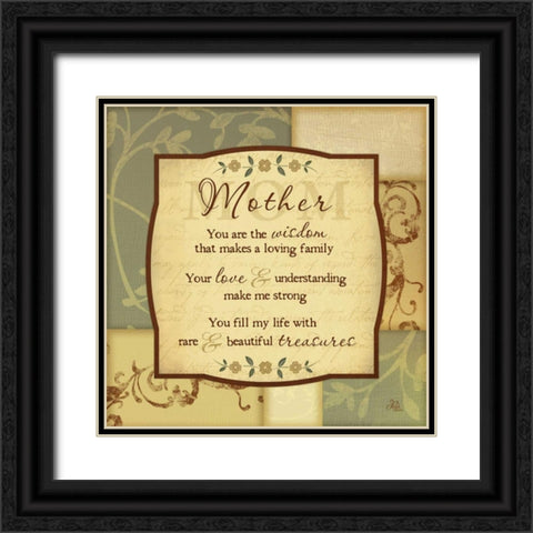 Mothers Wisdom Black Ornate Wood Framed Art Print with Double Matting by Pugh, Jennifer