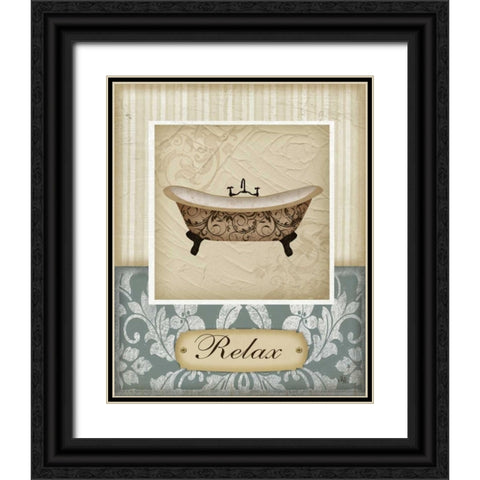 Relax Black Ornate Wood Framed Art Print with Double Matting by Pugh, Jennifer