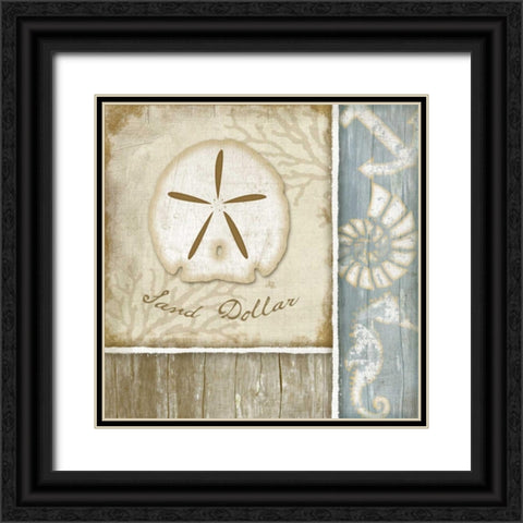 Sand Dollar Black Ornate Wood Framed Art Print with Double Matting by Pugh, Jennifer