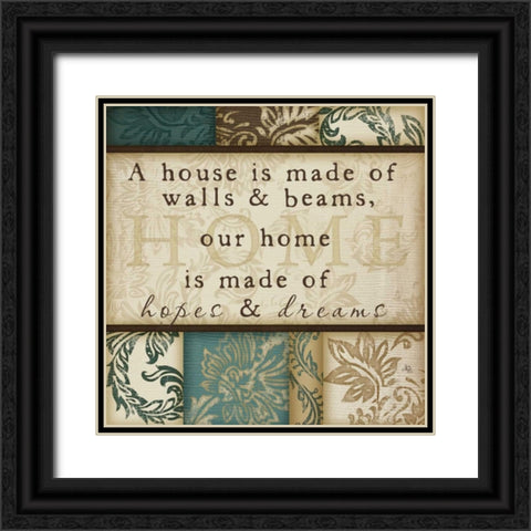 Home Is Made Black Ornate Wood Framed Art Print with Double Matting by Pugh, Jennifer