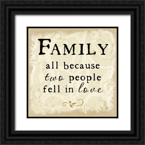 Family - Fell in Love Black Ornate Wood Framed Art Print with Double Matting by Pugh, Jennifer