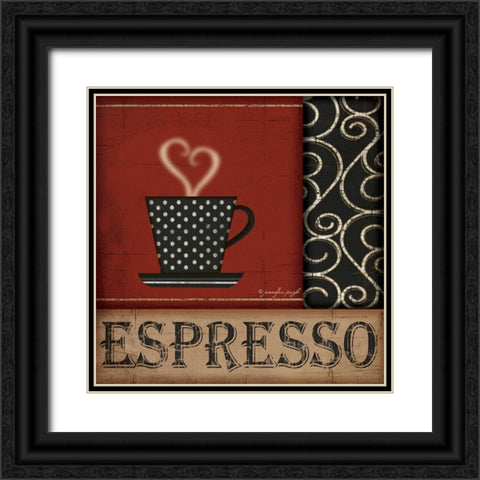 Espresso Black Ornate Wood Framed Art Print with Double Matting by Pugh, Jennifer