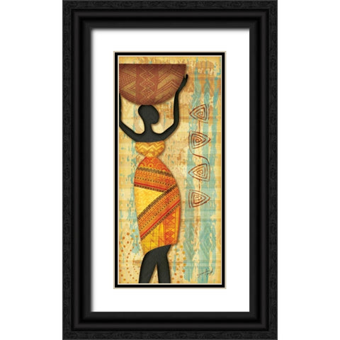 Ethnic Beauty II Black Ornate Wood Framed Art Print with Double Matting by Pugh, Jennifer