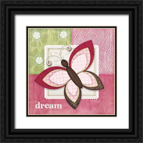 Butterfly - Dream Black Ornate Wood Framed Art Print with Double Matting by Pugh, Jennifer