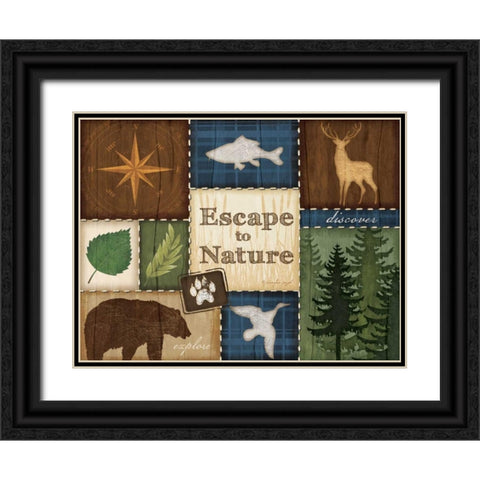 Escape to Nature Black Ornate Wood Framed Art Print with Double Matting by Pugh, Jennifer