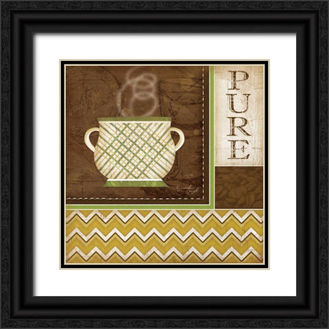 Pure Organic Coffee Black Ornate Wood Framed Art Print with Double Matting by Pugh, Jennifer