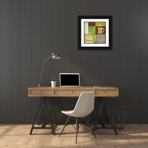 Organic Coffees I Black Ornate Wood Framed Art Print with Double Matting by Pugh, Jennifer