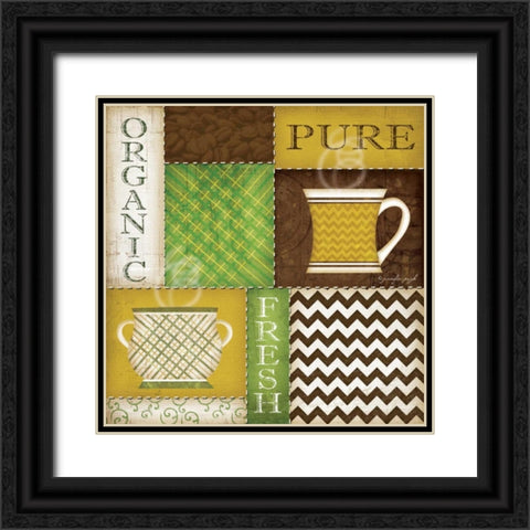 Organic Coffees I Black Ornate Wood Framed Art Print with Double Matting by Pugh, Jennifer