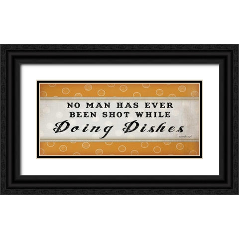 Doing Dishes Black Ornate Wood Framed Art Print with Double Matting by Pugh, Jennifer