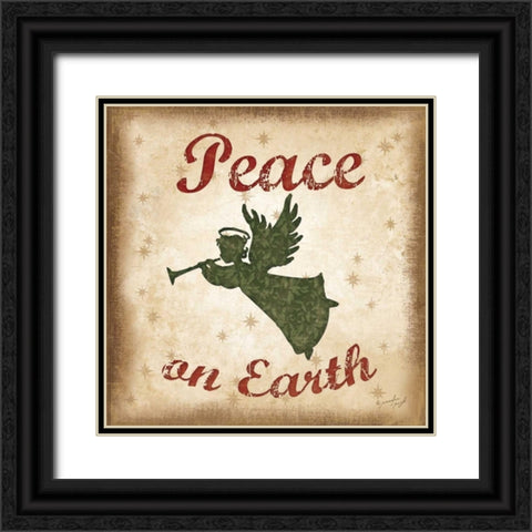 Peace on Earth Black Ornate Wood Framed Art Print with Double Matting by Pugh, Jennifer