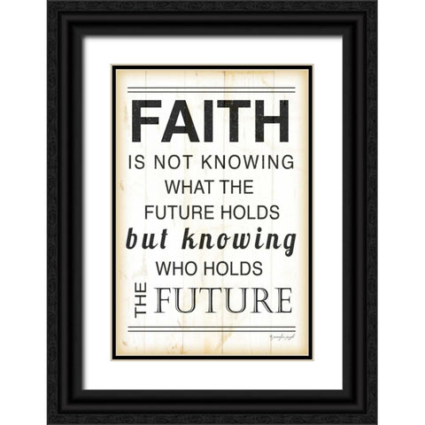 Faith Black Ornate Wood Framed Art Print with Double Matting by Pugh, Jennifer