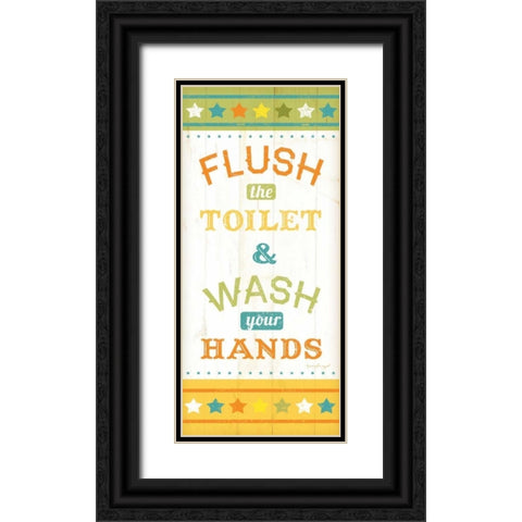 Flush and Wash Black Ornate Wood Framed Art Print with Double Matting by Pugh, Jennifer