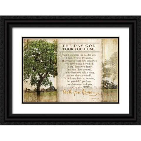 The Day God Took You Home Black Ornate Wood Framed Art Print with Double Matting by Pugh, Jennifer