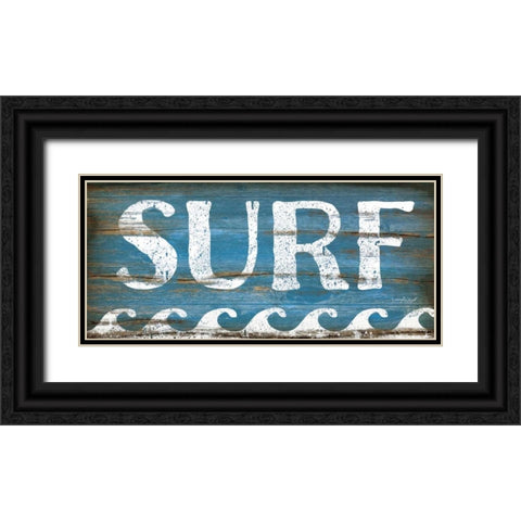 Surf Black Ornate Wood Framed Art Print with Double Matting by Pugh, Jennifer
