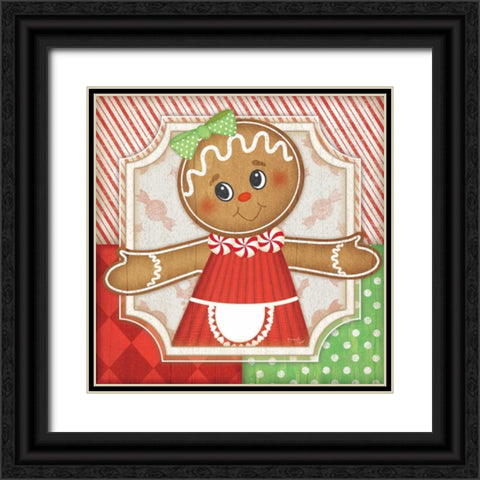 Gingerbread Girl I   Black Ornate Wood Framed Art Print with Double Matting by Pugh, Jennifer