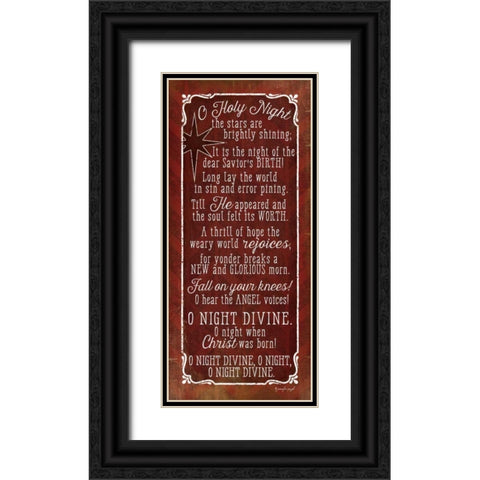 O Holy Night Black Ornate Wood Framed Art Print with Double Matting by Pugh, Jennifer