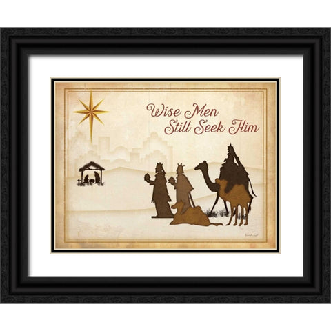 Wise Men Still Seek Him Black Ornate Wood Framed Art Print with Double Matting by Pugh, Jennifer