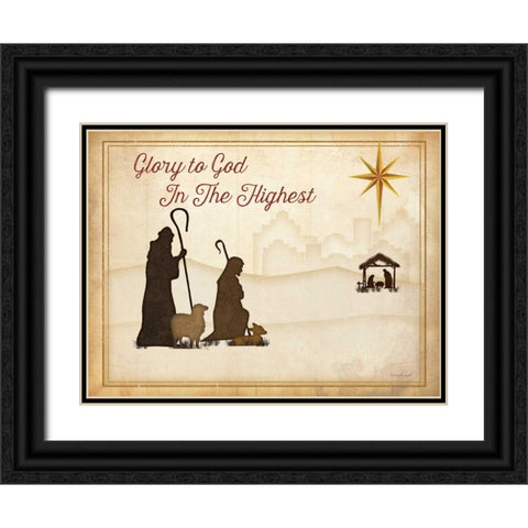 Glory to God in the Highest Black Ornate Wood Framed Art Print with Double Matting by Pugh, Jennifer