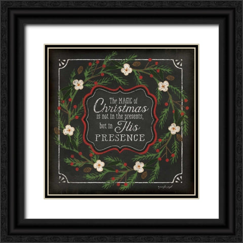 The Magic of Christmas Black Ornate Wood Framed Art Print with Double Matting by Pugh, Jennifer