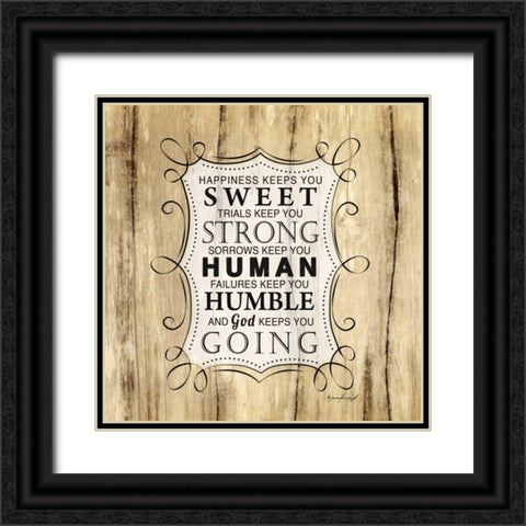 God Keeps You Going Black Ornate Wood Framed Art Print with Double Matting by Pugh, Jennifer