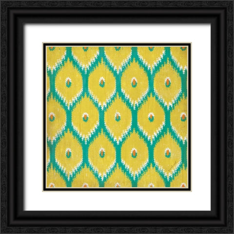 Boho Ikat I Black Ornate Wood Framed Art Print with Double Matting by Pugh, Jennifer