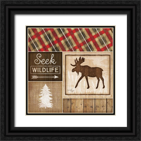 Country Cabin II Black Ornate Wood Framed Art Print with Double Matting by Pugh, Jennifer