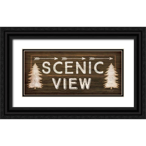 Scenic View Black Ornate Wood Framed Art Print with Double Matting by Pugh, Jennifer