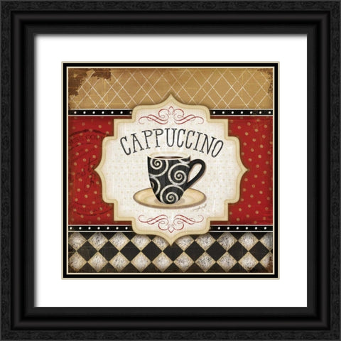 Red and Black Classic Coffee IV Black Ornate Wood Framed Art Print with Double Matting by Pugh, Jennifer