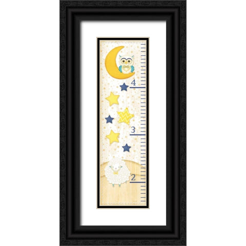 Bedtime Baby Growth Chart Black Ornate Wood Framed Art Print with Double Matting by Pugh, Jennifer