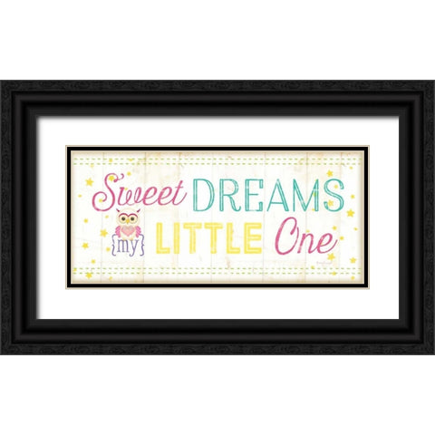 Sweet Dreams Black Ornate Wood Framed Art Print with Double Matting by Pugh, Jennifer