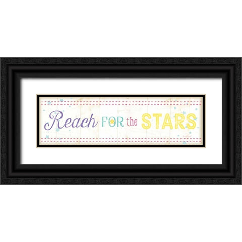 Reach for the Stars Black Ornate Wood Framed Art Print with Double Matting by Pugh, Jennifer