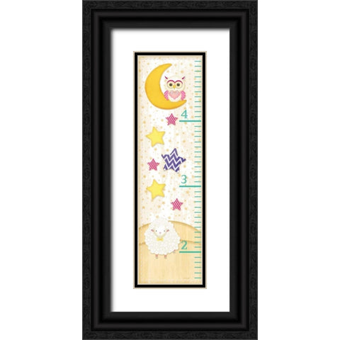 Bedtime Baby Growth Chart Black Ornate Wood Framed Art Print with Double Matting by Pugh, Jennifer