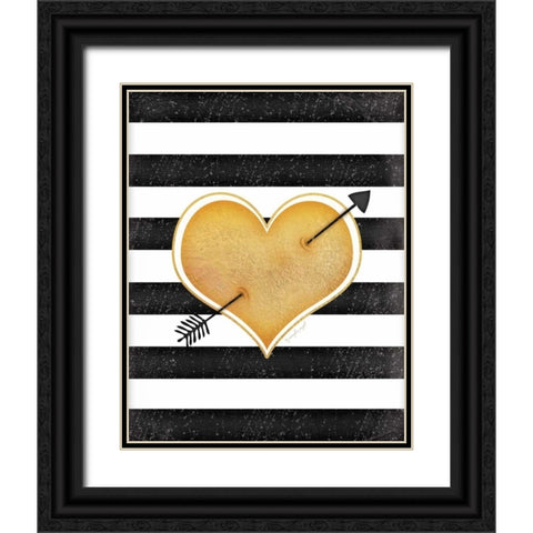 Arrow Black Ornate Wood Framed Art Print with Double Matting by Pugh, Jennifer