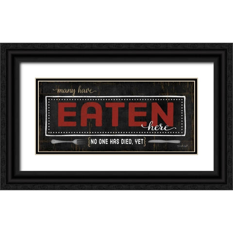 Many Have Eaten Here Black Ornate Wood Framed Art Print with Double Matting by Pugh, Jennifer