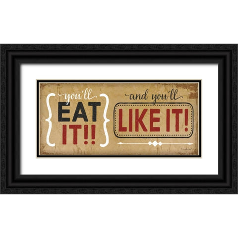 Youll Eat It Black Ornate Wood Framed Art Print with Double Matting by Pugh, Jennifer