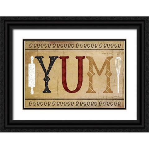 YUM Black Ornate Wood Framed Art Print with Double Matting by Pugh, Jennifer