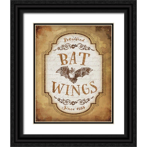 Bat Wings Black Ornate Wood Framed Art Print with Double Matting by Pugh, Jennifer