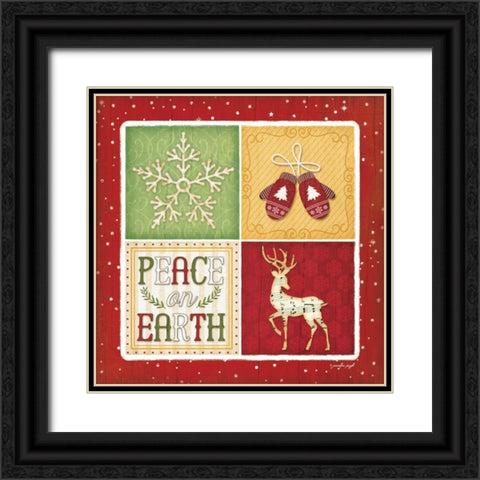 Peace on Earth Black Ornate Wood Framed Art Print with Double Matting by Pugh, Jennifer