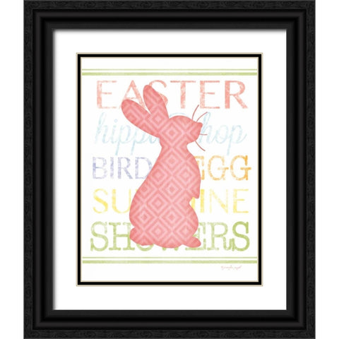 Bunny I Black Ornate Wood Framed Art Print with Double Matting by Pugh, Jennifer