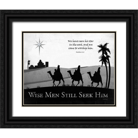 Wise Men Still Seek Him Black Ornate Wood Framed Art Print with Double Matting by Pugh, Jennifer