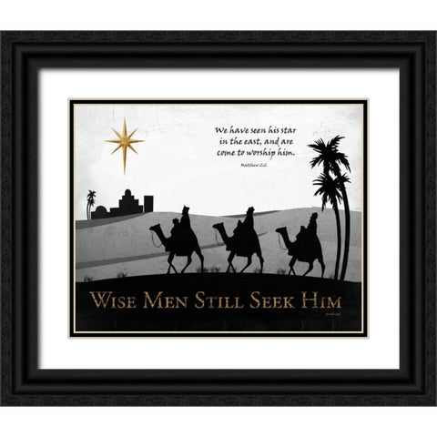 Wise Men Still Seek Him Black Ornate Wood Framed Art Print with Double Matting by Pugh, Jennifer