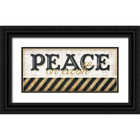 Peace on Earth Black Ornate Wood Framed Art Print with Double Matting by Pugh, Jennifer