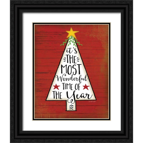 Its the Most Wonderful Tree Black Ornate Wood Framed Art Print with Double Matting by Pugh, Jennifer