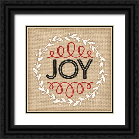 Burlap Joy Black Ornate Wood Framed Art Print with Double Matting by Pugh, Jennifer