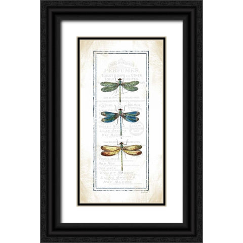 Dragonfly Black Ornate Wood Framed Art Print with Double Matting by Pugh, Jennifer