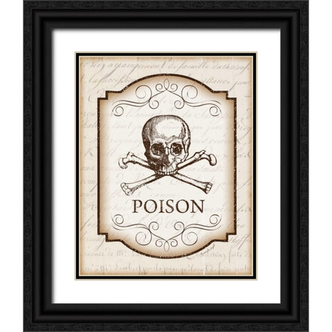 Poison Black Ornate Wood Framed Art Print with Double Matting by Pugh, Jennifer