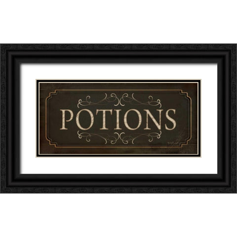 Potions Black Ornate Wood Framed Art Print with Double Matting by Pugh, Jennifer