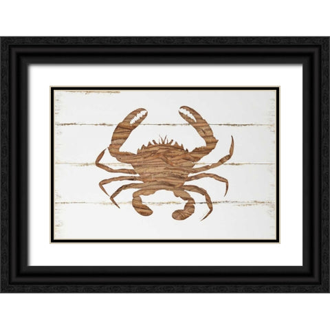 Driftwood Crab Black Ornate Wood Framed Art Print with Double Matting by Pugh, Jennifer