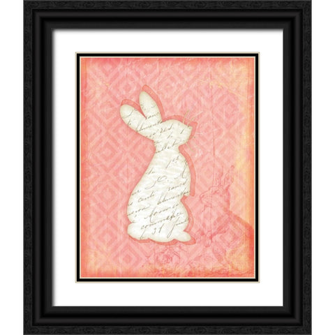 Bunny Black Ornate Wood Framed Art Print with Double Matting by Pugh, Jennifer