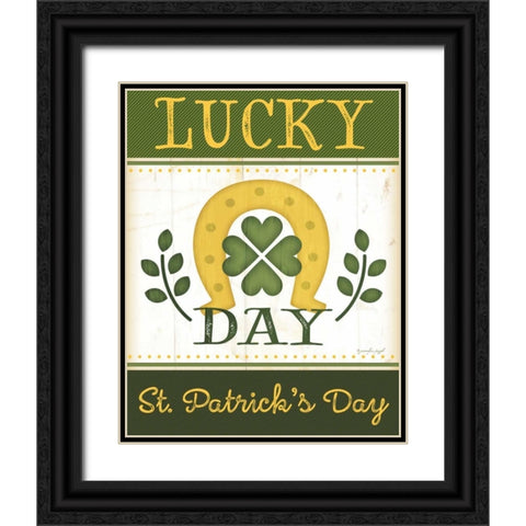 Lucky Day Black Ornate Wood Framed Art Print with Double Matting by Pugh, Jennifer